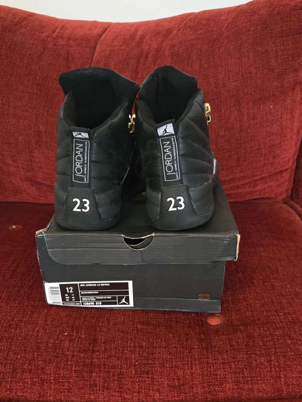 Jordan Men's Black and White High-Top Basketball Shoes